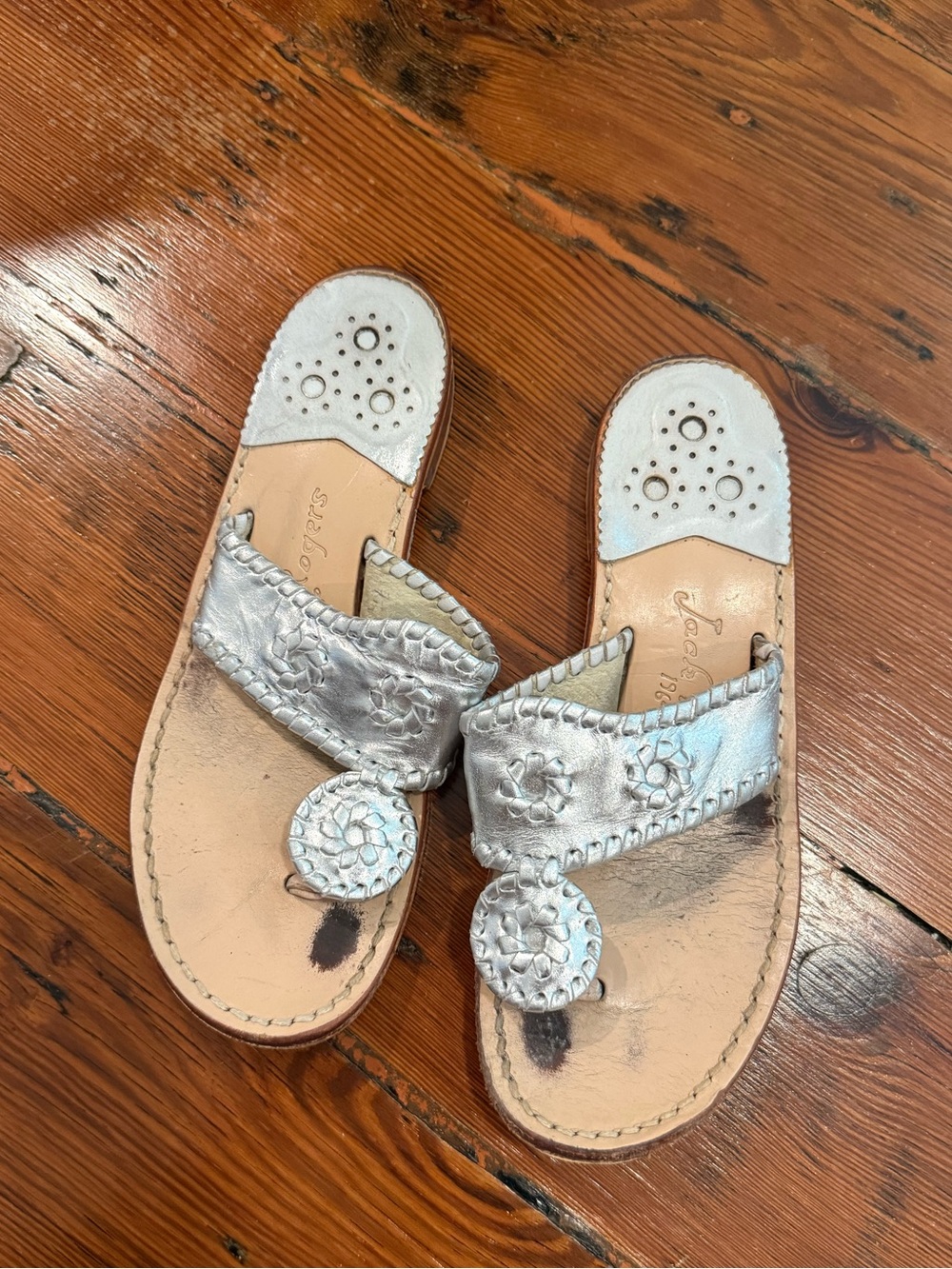 Silver Jack Rogers Sandals